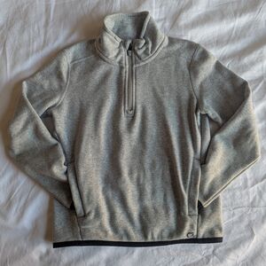 GAP Light Gray Kids Quarter-Zip Pullover Sweatshirt